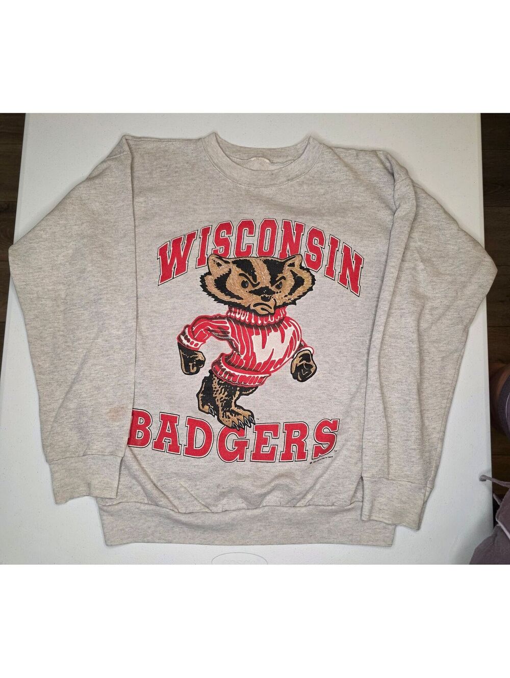 90s NCAA Wisconsin Badgers Crewneck